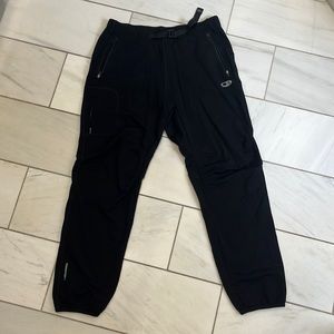 Icebreaker 320 men’s pant with cinch waist, black. Men’s medium.